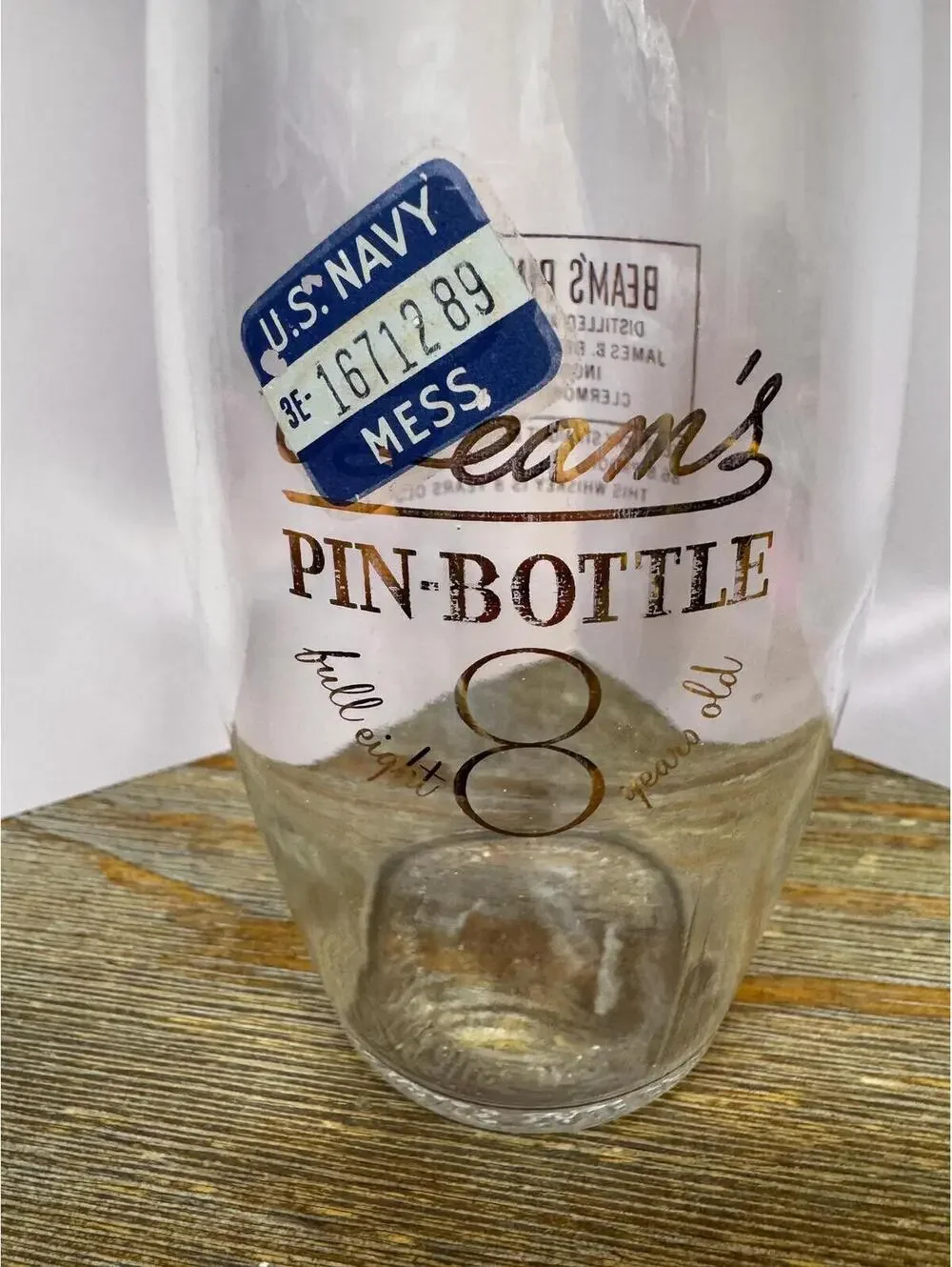 1950’s Glass Jim Beam Bowling Pin Decanter